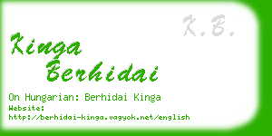 kinga berhidai business card